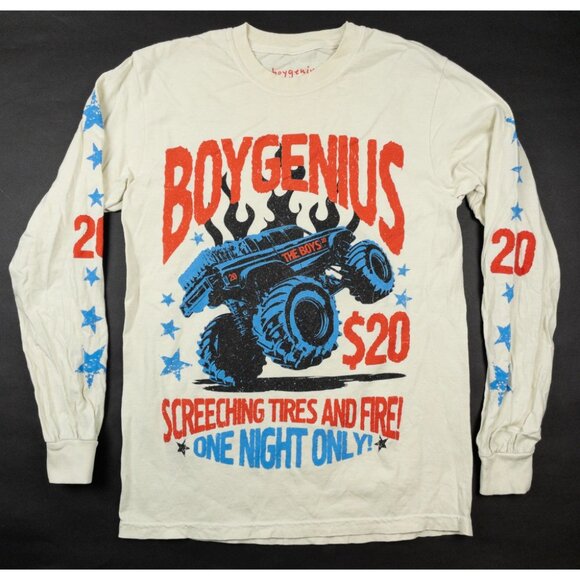 Boygenius Tour T-Shirt Adult Small Monster Truck Screeching Tires The Boys 2020 - Picture 1 of 12